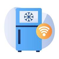 A unique design icon of smart fridge vector