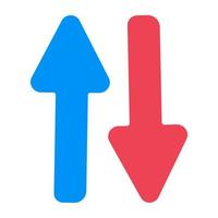 Two way arrows icon in flat style vector