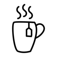 An icon design of hot tea mug vector