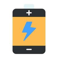 An amazing design icon of mobile flash vector