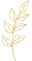 gold gliter flower and leaf