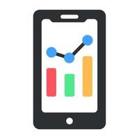 Perfect design icon of mobile analytics vector