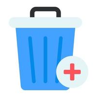 Au premium download icon of add garbage vector