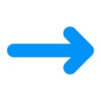 A flat design icon of forward arrow vector