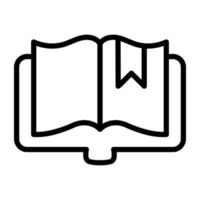 An outline design icon of books vector