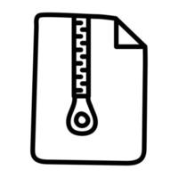 An icon design of zip file vector