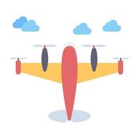 Travel by air, icon of airplane vector