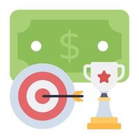 Trendy design icon of financial target vector