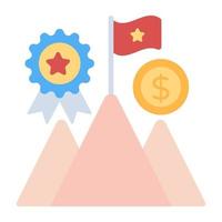 A premium download icon of mission accomplished vector