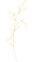 gold gliter flower and leaf png