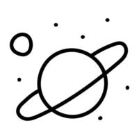 A modern design icon of rotating planet vector