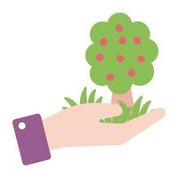 Apple tree icon, editable vector