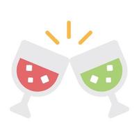 Party celebration concept, icon of toasting vector