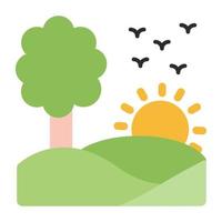 An icon design of forest landscape vector