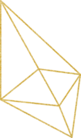 geometrische gouden lijn png
