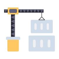 A premium download icon of container lifting vector