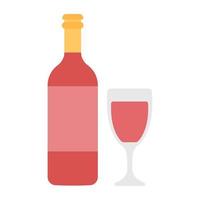 un icono de diseño de botella de vino vector