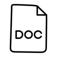 An icon design of doc file vector