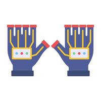 un icono de diseño de iconos vr guantes, vector de tecnología moderna