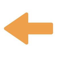 A creative design icon of back arrow vector