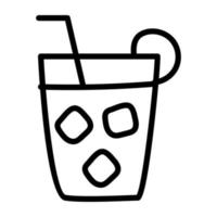 icono de diseño de moda de vaso de bebida de hielo vector