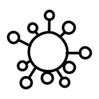 A linear design icon of topology vector