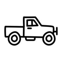 Linear design icon of pickup vector