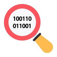 A perfect design icon of search binary data vector