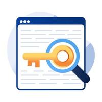 An icon design of search keyword vector