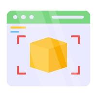 Editable design icon of 3d cube vector