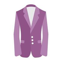 Editable design icon of men's coat vector