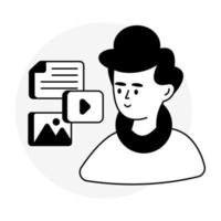 An icon design of media content vector