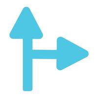 An icon design of bifurcation arrow vector