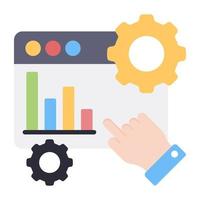 Graph management icon in colorful design vector