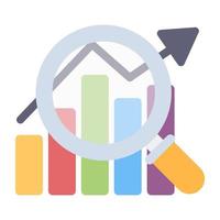 Modern design icon of data analysis vector