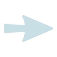 A flat design icon of forward arrow vector