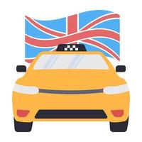 un icono de diseño único de taxi vector