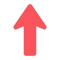 Upward arrow icon in premium download style vector