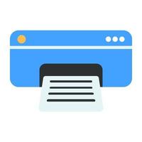 A trendy vector design of printer