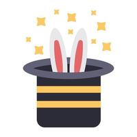 Magician hat icon, editable vector