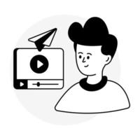 Perfect design icon of send video vector