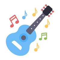 A music instrument icon, vector design of guitar