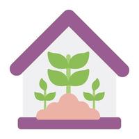 A beautiful design icon of greenhouse vector