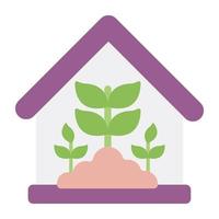 A beautiful design icon of greenhouse vector