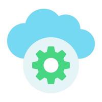 Modern design icon of cloud setting vector