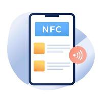 Modern design icon of mobile NFC vector