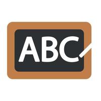 un icono de diseño creativo de aprendizaje abc vector