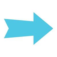 A flat design icon of forward arrow vector