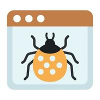 Modern design icon of web bug vector