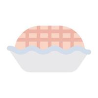 icono de tarta de manzana en un diseño único vector